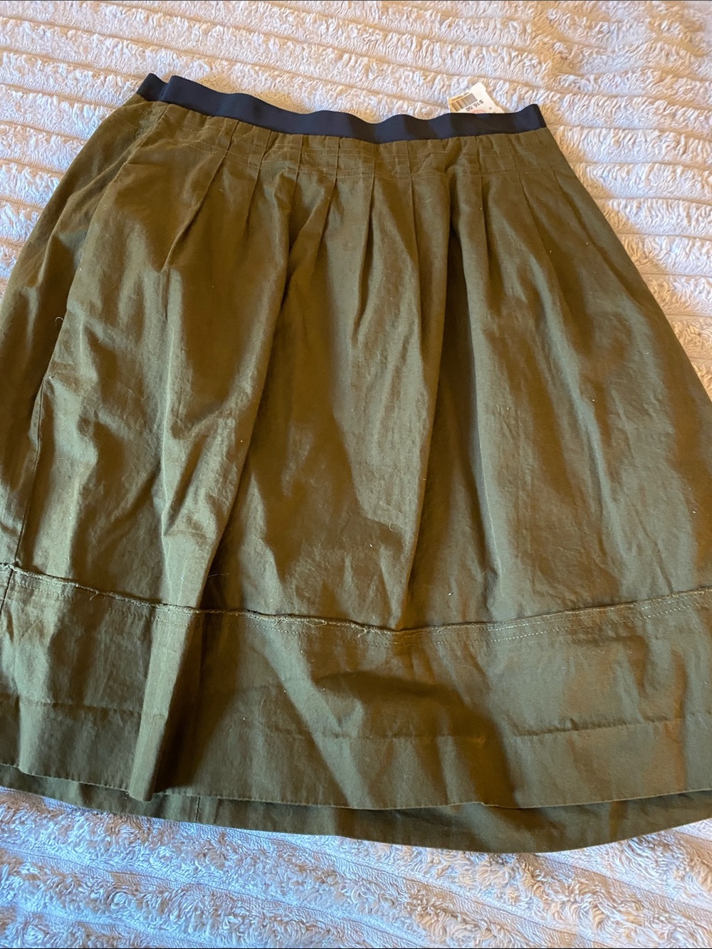 Women’s Olive Green A-Line Skirt